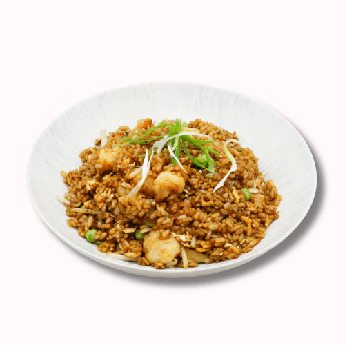 Gebakken rijst met scampi