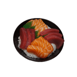 Mixed chirashi salmon and tuna