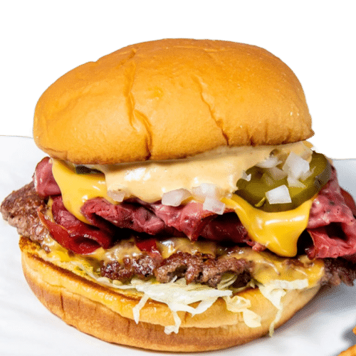 Pain Martin's beef bacon burger