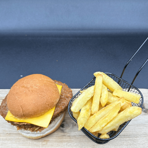 Bicky cheese met friet