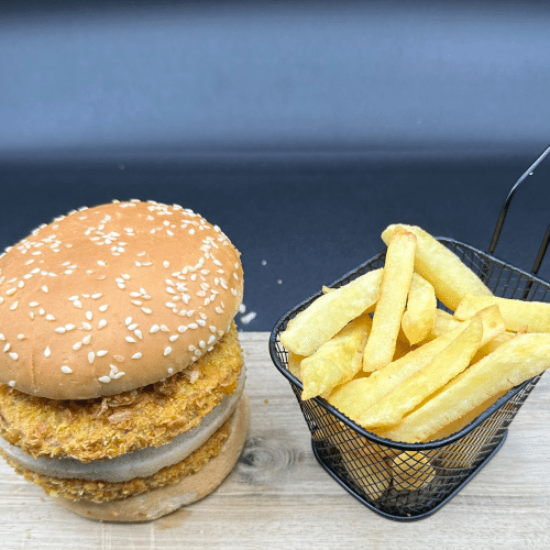 Bicky double chicken met friet