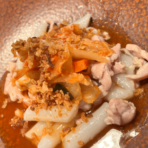 Gnocchi de riz façon coréenne