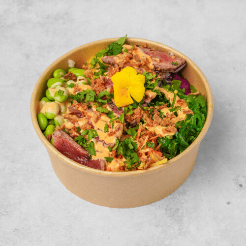 Poké bowl boeuf tataki