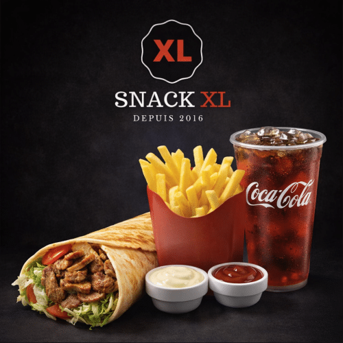 Menu dürüm brochette , frites , boisson