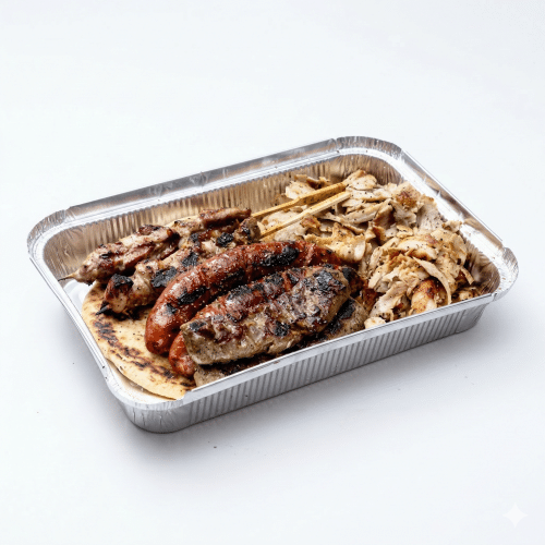 Assiette mix viande porc & poulet