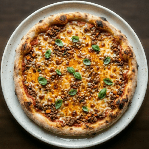 Pizza bolognaise