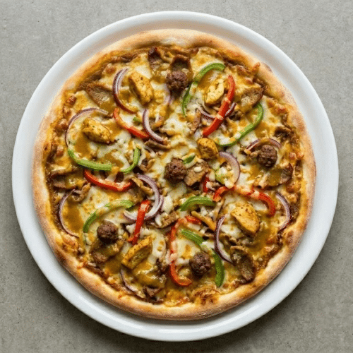 Pizza curry deluxe