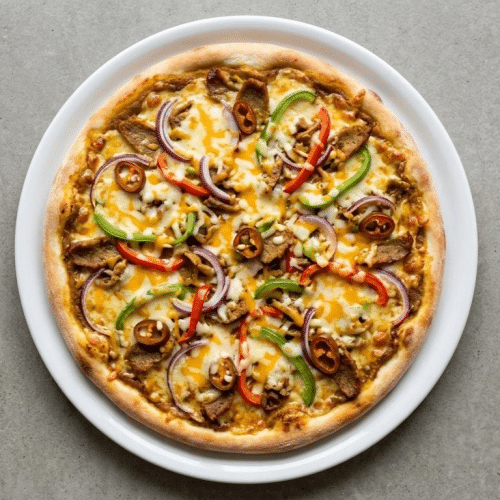 Pizza curry kebab