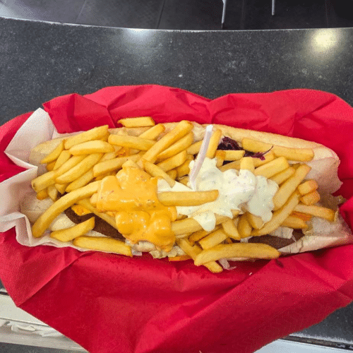 Franse hamburger dubbel vlees