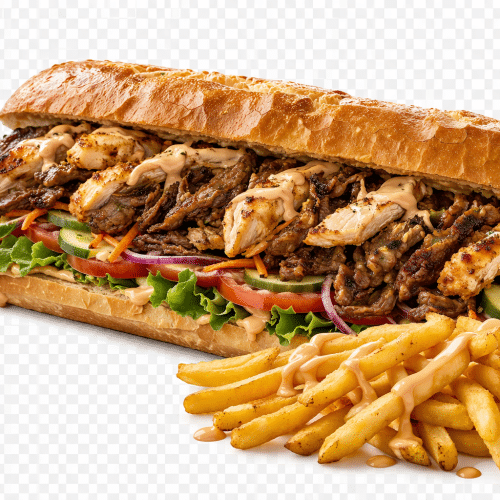 SANDWICH MIXTE (POULET/BŒUF)