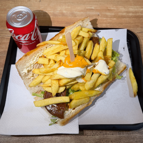 Menu mitraillette hamburger