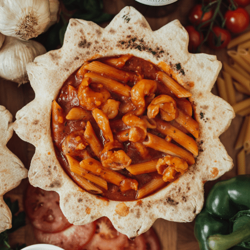 Pastella penne & scampis