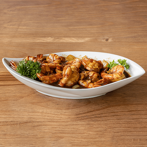 Shrimps with spicy sauce