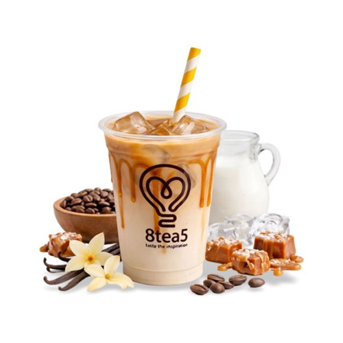 Caramel coffee on the rocks