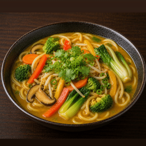 Curry noedelsoep veggie