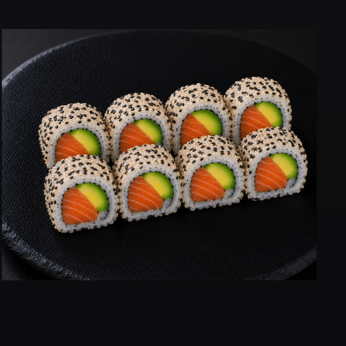 Inside-out zalm avocado