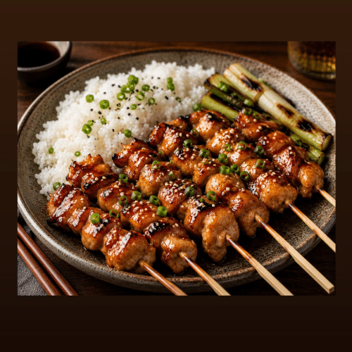 Yakitori kipsaté met rijst
