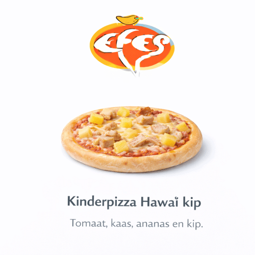 Kinderpizza Hawaï kip