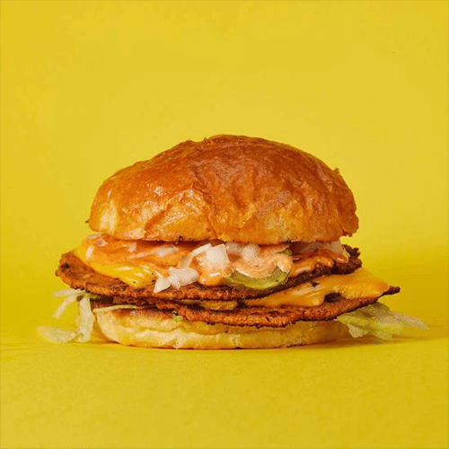 Menu smash burger veggie