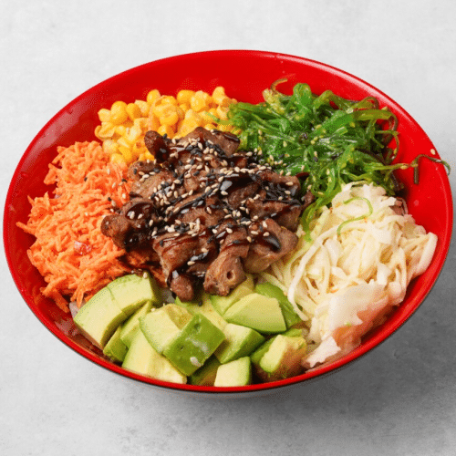 Poke poulet teriyaki