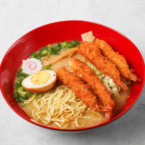 Shio ramen au tempura de scampi