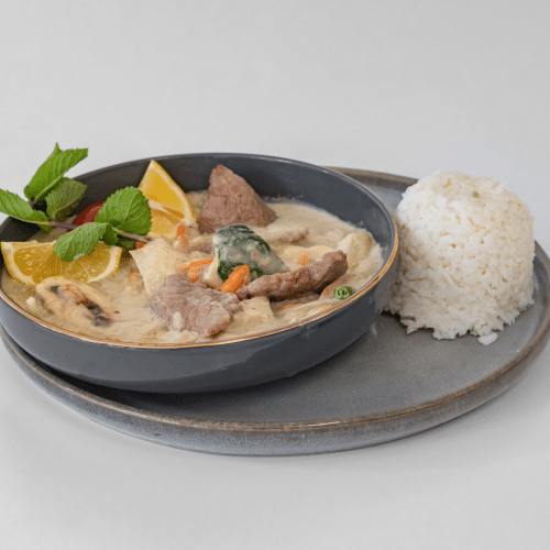 Boeuf au curry vert