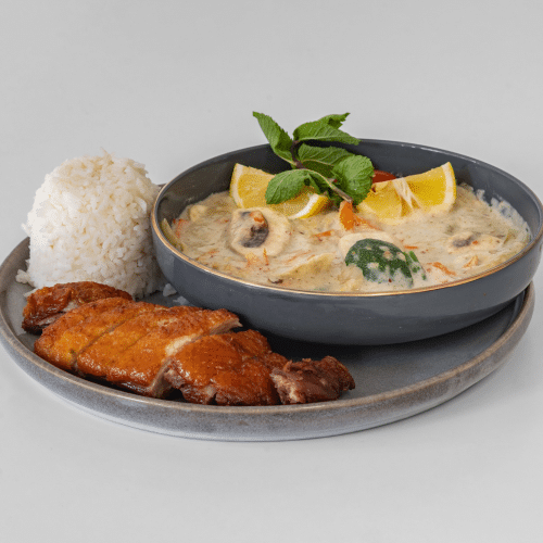 Canard au curry vert et lait de coco
