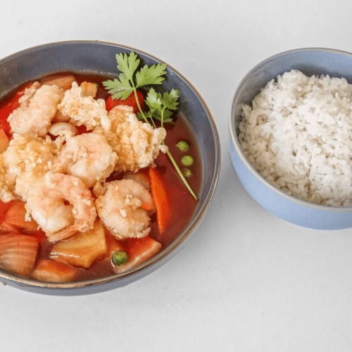Grandes crevettes à la sauce aigre-douce