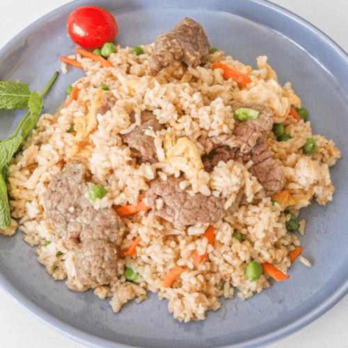 Riz sauté au boeuf