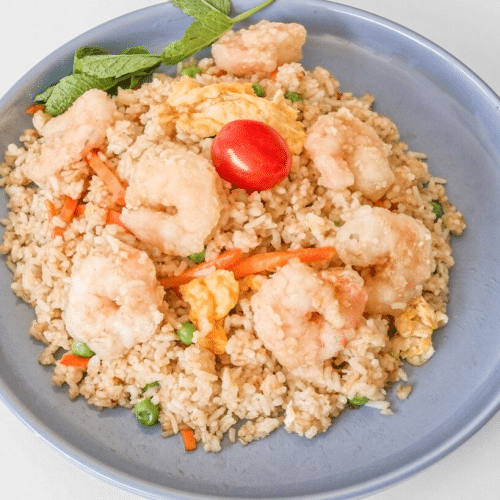Riz sauté aux grandes crevettes