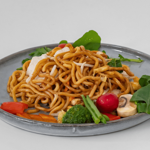 Udon sauté poulet et légumes