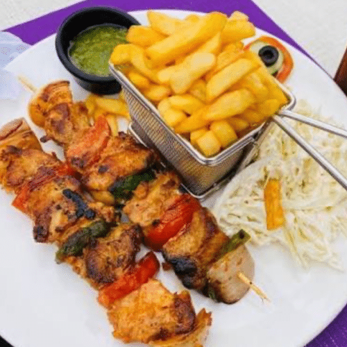 Petite assiette brochette de poulet