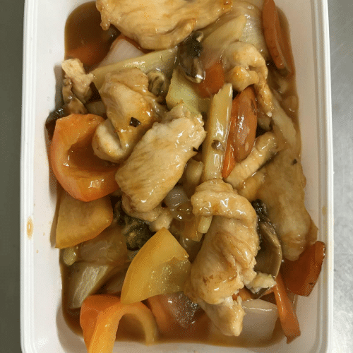 51. kippenlapjes in zoetzure saus