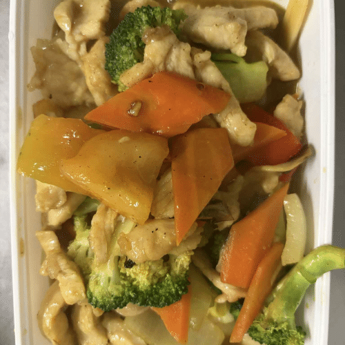 53. Kippenlapjes in currysaus