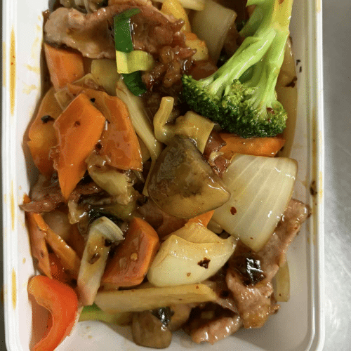 74. Varkensvlees in Sichuan saus