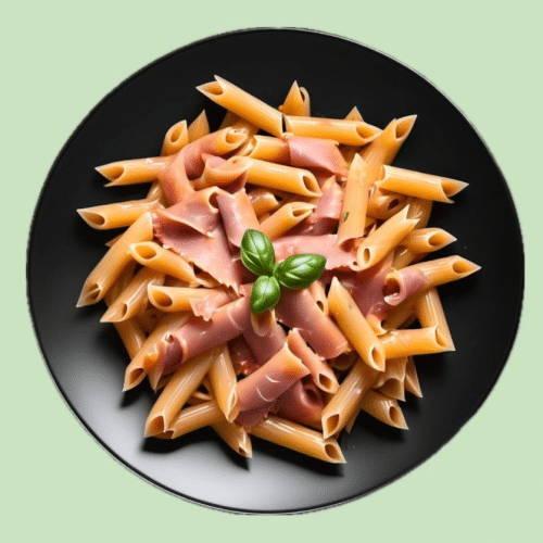 Pasta cheese ham