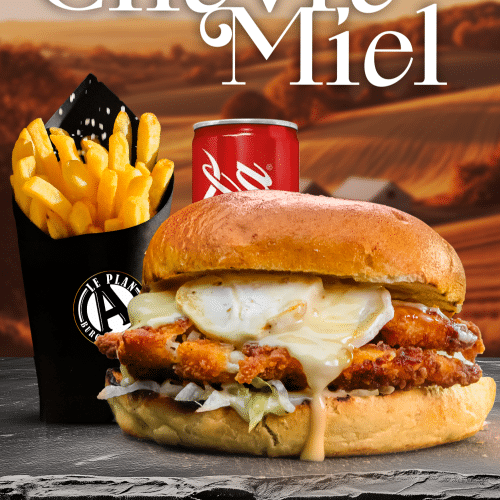 Menu burger chèvre miel