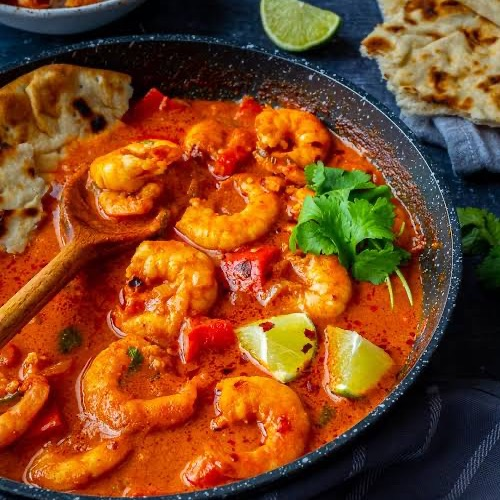 Tikka masala scampi