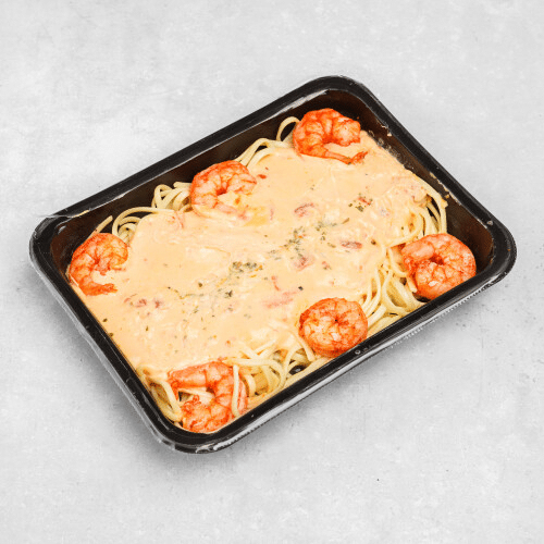 Scampi Diabolique met linguine