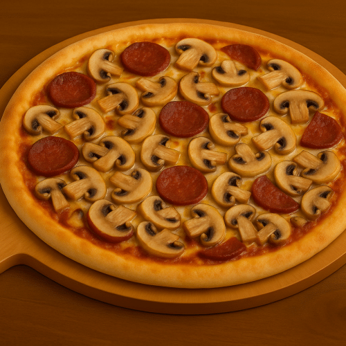 Pizza sucuklu mantarli