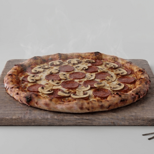 Pizza sucuklu mantarli