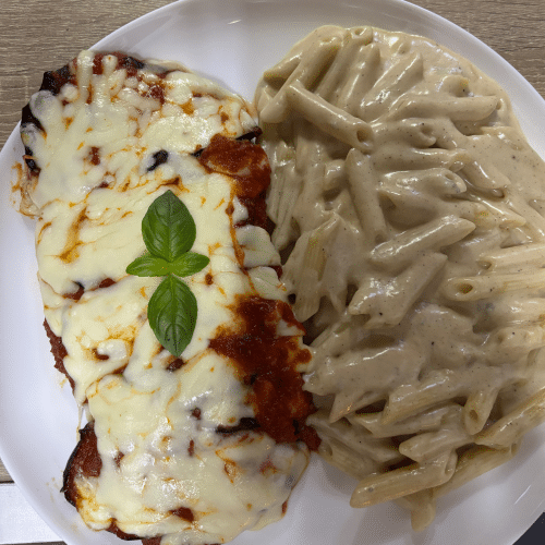 Escalope avec pâtes