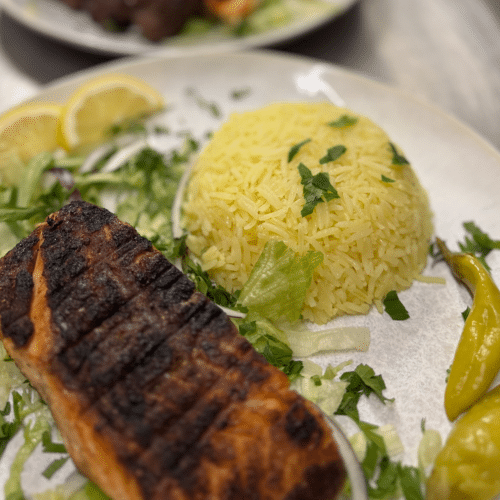 Saumon griller au feu de bois