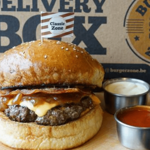 Classic zone burger menu