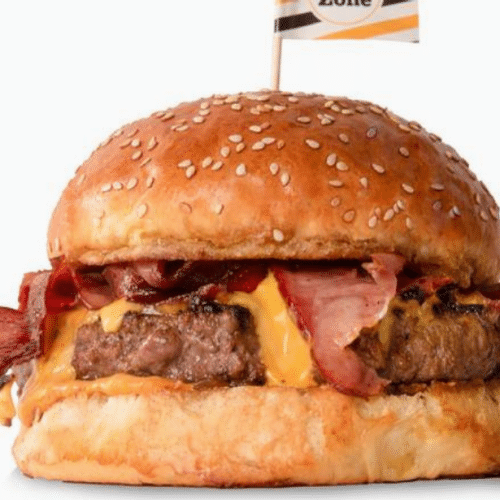 Steak zone burger menu