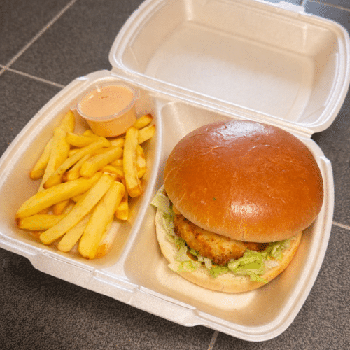 Crispy chick'n burger
