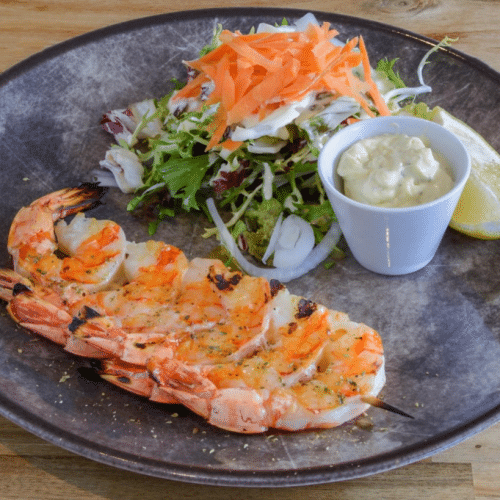 Gegrilde scampi's