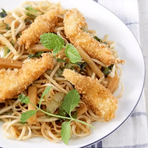 Nouilles sautées au poulet