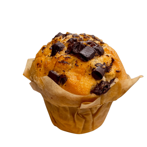 Muffin vanille pépites choco fourré cacao-noisette