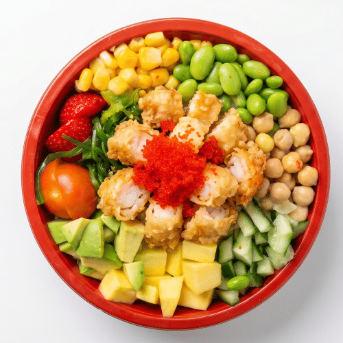 Poke bowl scampi